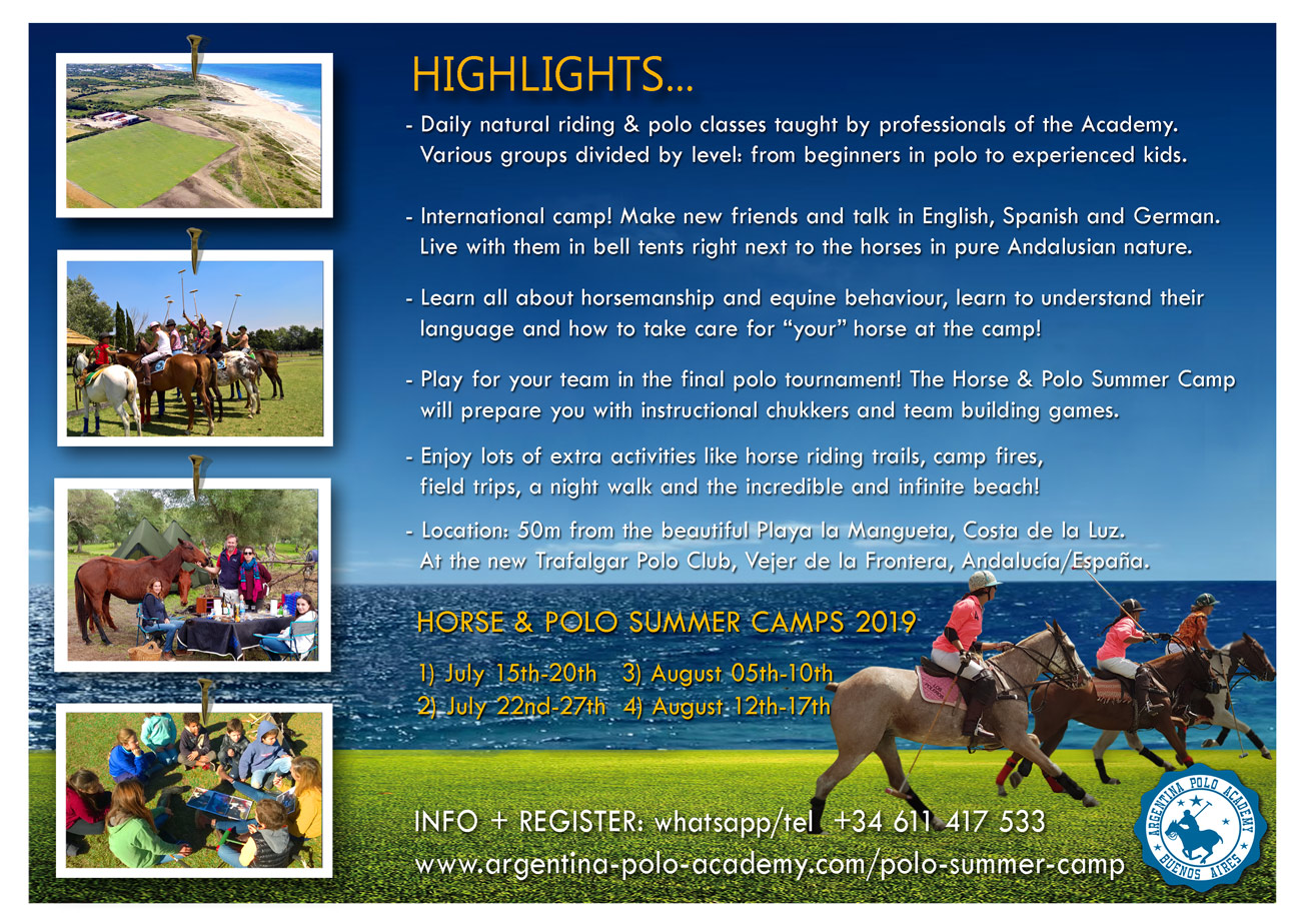 Horse + Polo Summer Camp Spain Andalusia 2019